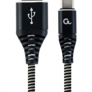 Kaabel Gembird  CABLE USB-C 2M BLACK/WHITE/CC-USB2B-AMCM-2M-BW 
