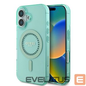 Muu telefoni lisavarustus Guess  Guess IML Rhinestones MagSafe iPhone 16 Plus Case - Green 