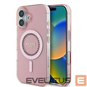 Muu telefoni lisavarustus Guess  Guess IML Rhinestones MagSafe iPhone 16 Case - Pink 