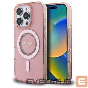 Muu telefoni lisavarustus Guess  Guess IML Rhinestones MagSafe iPhone 16 Pro Max Case - Pink 