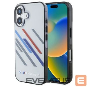 Muu telefoni lisavarustus BMW  BMW Motosport IML Random Stripes iPhone 16 Plus Case - Gray 