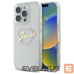 Muu telefoni lisavarustus Guess  Guess IML Heart Case for iPhone 16 Pro - Transparent 