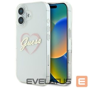 Muu telefoni lisavarustus Guess  Guess IML Heart iPhone 16 Case - Transparent 