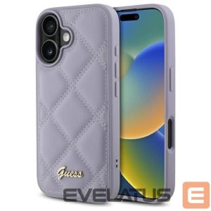 Muu telefoni lisavarustus Guess  Guess Quilted Metal Logo case for iPhone 16 - light purple 