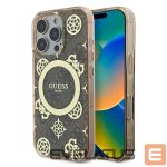 Muu telefoni lisavarustus Guess  Guess IML Peony On 4G Background MagSafe Case for iPhone 16 Pro - Brown 