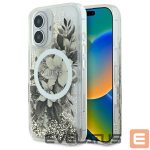 Muu telefoni lisavarustus Guess  Guess Liquid Glitter Flower MagSafe iPhone 16 Case - Beige 