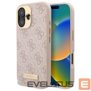 Muu telefoni lisavarustus Guess  Guess 4G Logo Plate MagSafe iPhone 16 Case - Pink 