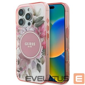 Muu telefoni lisavarustus Guess  Guess IML Flower & Tonal Circle MagSafe iPhone 16 Pro Max Case - Pink 