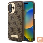 Muu telefoni lisavarustus Guess  Guess 4G Logo Plate MagSafe iPhone 16 Plus Case - Brown 