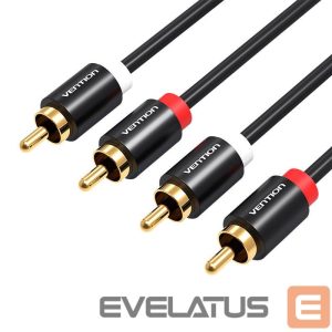 Üleminek Vention  Cable Audio 2xRCA male to 2xRCA male Vention VAB-R06-B200 2m (black) 