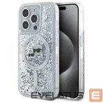 Muu telefoni lisavarustus Karl Lagerfeld  Karl Lagerfeld Liquid Glitter Karl & Choupette Head Magsafe iPhone 15 Pro Case - Clear 