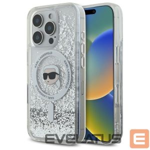 Muu telefoni lisavarustus Karl Lagerfeld  Karl Lagerfeld Liquid Glitter Karl Head Magsafe Case for iPhone 16 Pro - Clear 