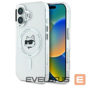 Muu telefoni lisavarustus Karl Lagerfeld  Karl Lagerfeld IML Metal Choupette Head MagSafe case for iPhone 16 Plus - white 