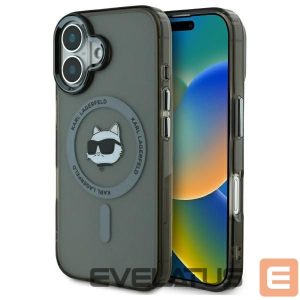Muu telefoni lisavarustus Karl Lagerfeld  Karl Lagerfeld IML Metal Choupette Head MagSafe iPhone 16 Plus Case - Black 