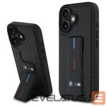 Muu telefoni lisavarustus BMW  BMW M Grip Stand Smooth and Carbon case for iPhone 16 - black 