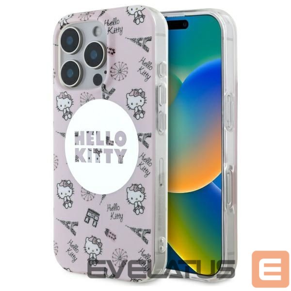 Muu telefoni lisavarustus Hello Kitty Hello Kitty IML All Over Paris Magsafe iPhone 16 Pro Case - Pink