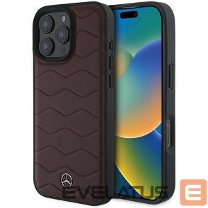 Muu telefoni lisavarustus Mercedes-Benz  Mercedes MB Waves Leather Case for iPhone 16 Pro Max - Red 