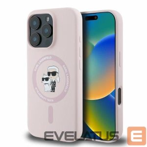 Tagakaaned Karl Lagerfeld  Karl Lagerfeld Silicone Karl&Choupette Heads MagSafe Case for iPhone 16 Pro Max - Pink 