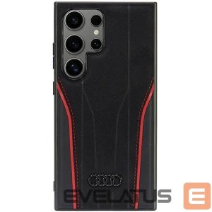 Muu telefoni lisavarustus Audi  Audi Genuine Leather MagSafe S24 Ultra S928 black-red hardcase AU-TPUPCS24U-R8/D3-RD 