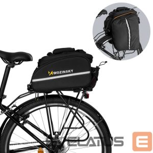 Jalgratta tarvik Wozinsky  Wozinsky large bike rack bag 35l + rain cover black (WBB19BK) 