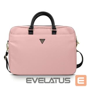Sülearvuti kott Guess  Guess Nylon Triangle Logo bag for a 16" laptop - pink 