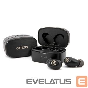 Kõrvaklapid Guess  Guess GUTWSJL4GBK TWS Bluetooth headphones + black/black 4G docking station 