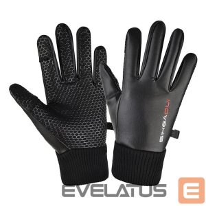 Jalgratta tarvik Hurtel  Men's insulated, anti-slip telephone gloves - black 
