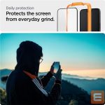 Kaitseklaasid Spigen  Spigen ALM Glass FC tempered glass for iPhone 15 - black 2 pcs. 