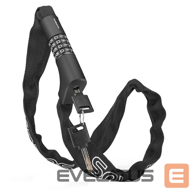 Jalgratta tarvik Rockbros Rockbros 3230002001 bicycle lock with combination and key - black