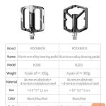 Jalgratta tarvik Rockbros  Rockbros K203-BK Bicycle Pedals - Black 