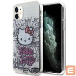 Tagakaaned Hello Kitty  Hello Kitty IML Kitty On Bricks Graffiti case for iPhone 11 / Xr - white 