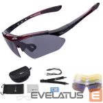 Jalgratta tarvik Rockbros  Rockbros 10001 polarizing cycling glasses - black and red 