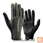 Jalgratta tarvik Rockbros  Rockbros 16110006003 shock-absorbing cycling gloves size L - green and black 