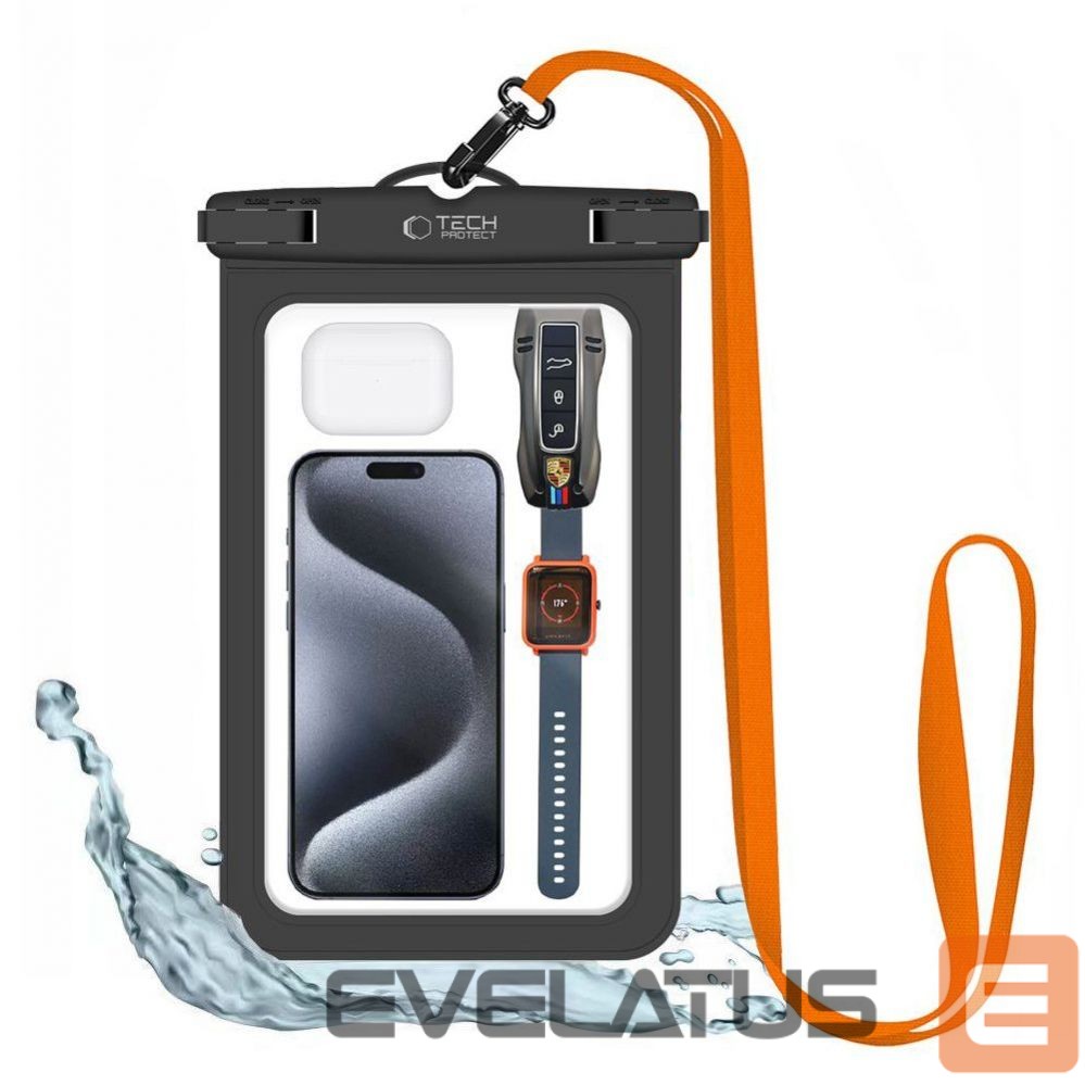 Teised Tech-Protect Tech-Protect Waterproof Case UWC9 waterproof for devices up to 8.9" - black and orange