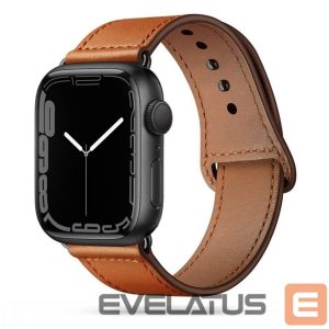 Rihm Tech-Protect  Tech-Protect LeatherFit Strap for Apple Watch 4 / 5 / 6 / 7 / 8 / 9 / SE / Ultra 1 / 2 (42/44/45/49 mm) - Brown 