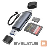 Mälupulk Tech-Protect  Tech-Protect UltraBoost SD/micro SD card reader with USB-C/USB-A connectors - gray 