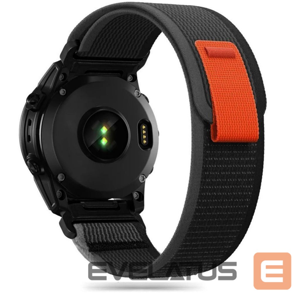 Rihm Tech-Protect Tech-Protect Nylon Strap for Garmin Fenix 5 / 6 / 6 Pro / 7 - Black/Orange