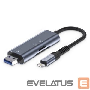 Mälupulk Tech-Protect  Tech-Protect UltraBoost SD/micro SD Card Reader with Lightning /USB-A Connector - Gray 