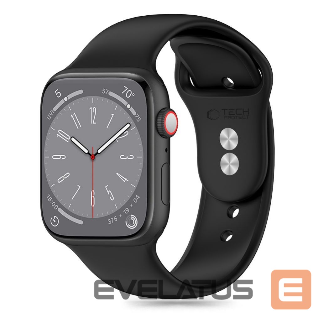 Rihm Tech-Protect Tech-Protect Silicone Strap for Apple Watch 4 / 5 / 6 / 7 / 8 / 9 / SE (38 / 40 / 41 mm) - Black