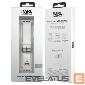 Tagakaaned Karl Lagerfeld  Karl Lagerfeld Silicone Choupette Heads Strap for Apple Watch 38/40/41mm - White 