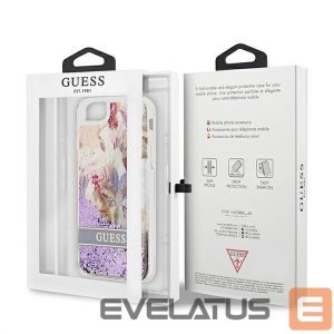 Tagakaaned Guess  Guess Flower Liquid Glitter case for iPhone SE 2022 / SE 2020 / 7 / 8 - purple 