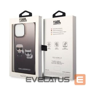 Tagakaaned Karl Lagerfeld  Karl Lagerfeld KLHCP14LTGKCK iPhone 14 Pro 6.1 "hardcase black / black Gradient Ikonik Karl & Choupette 