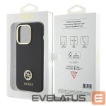 Tagakaaned Guess  Guess Silicone Logo Strass 4G Case for iPhone 15 Pro - Black 