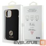 Tagakaaned Guess  Guess Silicone Logo Strass 4G Case for iPhone 15 - Black 
