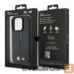 Tagakaaned BMW  BMW Quilted Tricolor iPhone 15 Pro Case - Black 