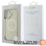 Tagakaaned Guess  Guess Saffiano Peony Classic Logo MagSafe case for iPhone 16 - gold 
