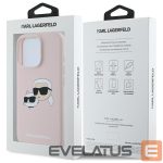 Tagakaaned Karl Lagerfeld  Karl Lagerfeld Silicone Nauble Heads Print MagSafe Case for iPhone 16 Pro - Pink 