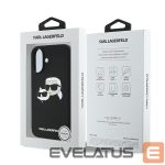 Tagakaaned Karl Lagerfeld  Karl Lagerfeld Silicone Case Nauble Heads Print MagSafe for iPhone 16 Plus - Black 