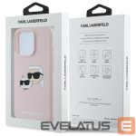 Tagakaaned Karl Lagerfeld  Karl Lagerfeld Silicone Nauble Heads Print MagSafe Case for iPhone 16 Pro Max - Pink 
