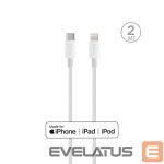 Kaabel Puro Elektrik  Puro Plain Cable for Apple with MFI USB-C - Lightning 2.0 2.4A 2m - White 